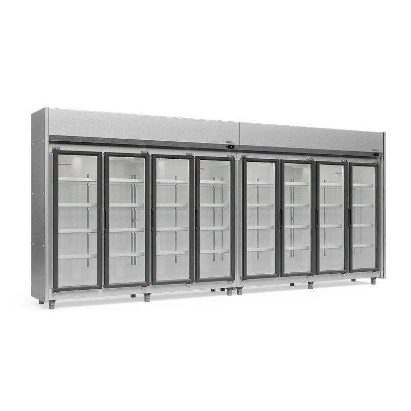 Expositor Horizontal Ilha Gelopar Vidro Reto 1,90m 220V GESV-190R